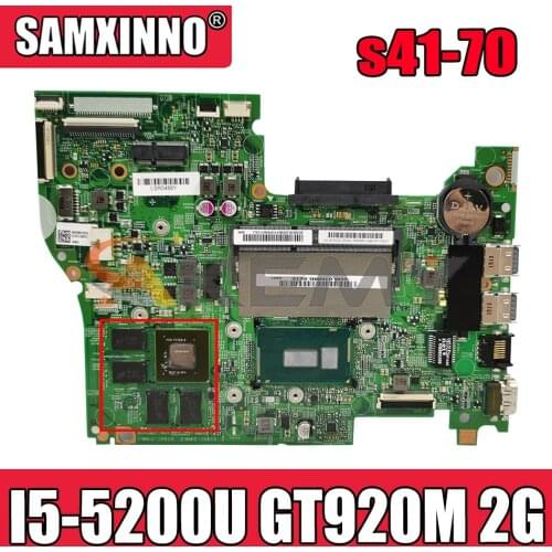 Akemy For Lenovo s41-70 u41-70 PC Motherboard I5 5200U GT920M 2G Graphics Quality Assurance 100% Test OK