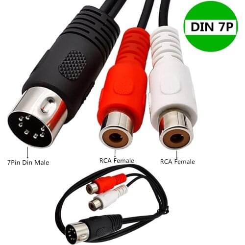 ERE 7 Pin Din Male to 2 RCA Female Audio Cable for Bang & Olufsen, Naim, Quad.Stereo Systems