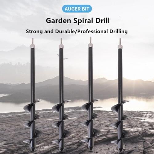 2019 New 10cmx60cm Garden Auger Spiral Drill Bit Flower Planter HEX Shaft Drill Gardening Earth Drill Planting Hole Digger Tool