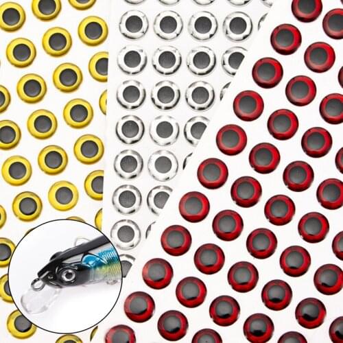 D/5D Fishing Lure EyeFly Tying Material Holographic Artificial Fish Eye Fishing Accessories Sticker