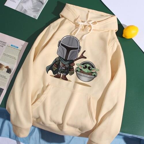 Baby Yoda Disney Hoodies The Mandalorian Men Sweatshirts Oversized Streetwear Harajuku Anime Pullover Fashion Brand Male Clothes