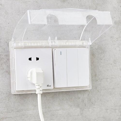 Double socket Waterproof box standard Plate Panel light switch doorbell Protecter Screw installation outdoor Electric Plug cover