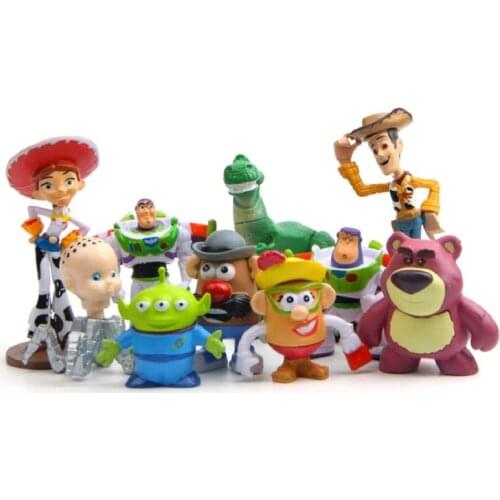 Disney Toy Story 4 Buzz Lightyear Woody Jessie Forky Action Figures Doll Toy Brinquedo Model Doll Gifts For Kids Children 3-10cm