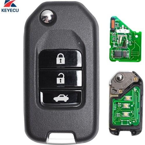 KEYECU Replacement Modified Flip Remote Car Key Fob 3 Button 315Mhz 8E for Honda Accord Fit Odyssey 2006-2007