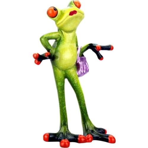 Creative Resin Frog Novelty Gifts Elegant Lady Figurine Furnishing Articles Crafts