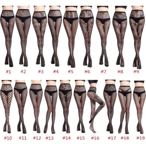 L93F Womens Sexy Elastic Transparent Fish Net Toe Silk Stockings Control Top Panty Hose