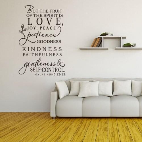 Sticker Bible Poetry Psalm Wall Art Mural Spirit Fruit Vinyl Wall Decal Living Room Home Decor Poster House Decoration Wallpaper