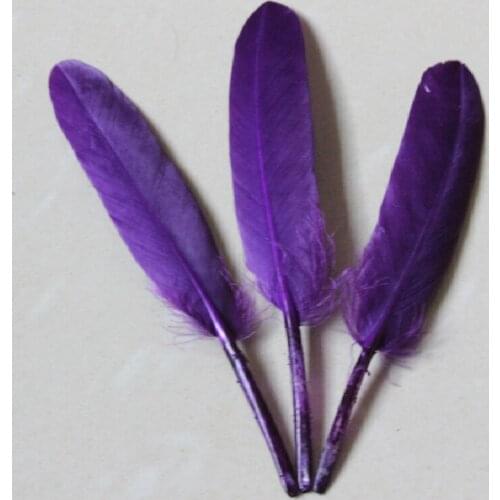 New Hot Pretty 100pcs/lot Beautiful purple Goose Feather 4-6 Inches 10-15 cm Colorful