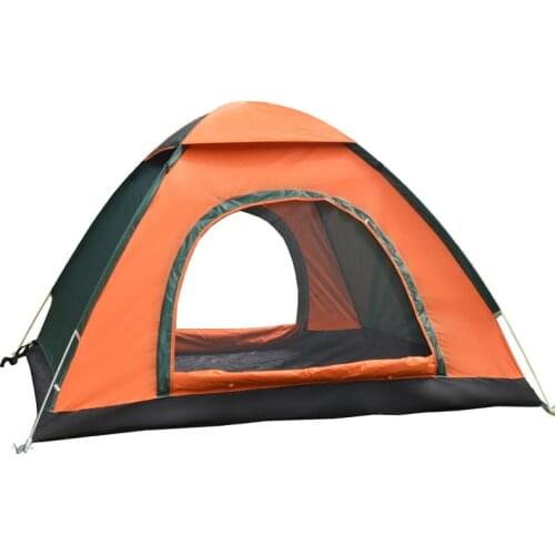 Branch road outdoor free automatic quick-opening tent 3-4 people camping tent beach hand throw advertising tent