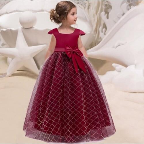 Princess Girls Dress For Wedding Flower Girl Dresses Gown Birthday Outfits Baby Children Clothes First Communion Dress