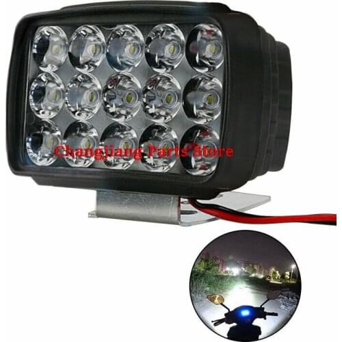 1PC New Motorcycle Headlight Spot Light 15 LED 1500LM for motorcycles Motos ATV UTV Scooter Lighting 12V