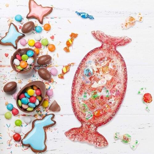 Silicone Candy Tray Mold Epoxy Resin Molds Glossy Silicone Mold for Agate Resin Coasters Tray Cup Mats