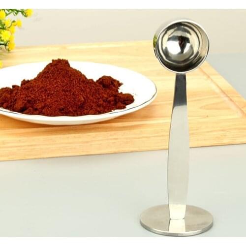 4X7B Espresso Stand Coffee Measure Tamper Spoon Stainless Steel Coffee & Tea Tools Tampers Coffeeware