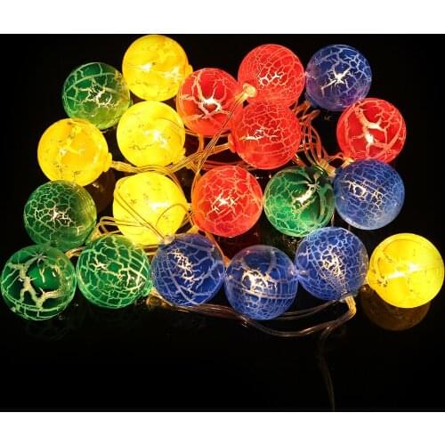 Light string ball crack coloured drawing or pattern battery box of Easter egg festival decorative light string