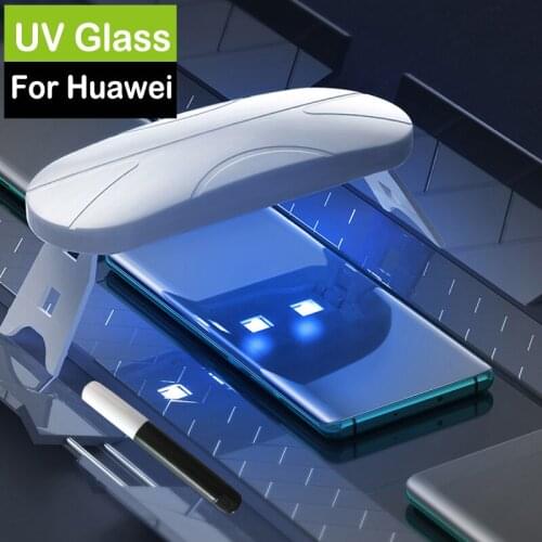 UV Tempered Glass for huawei honor V30 Pro Liquid Glue Screen Protector for Huawei honor 30 pro v30 pro UV Full glue glass film