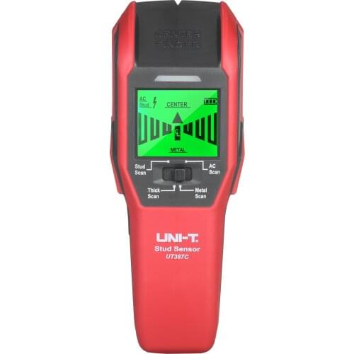 UNI-T Stud Finder Wall Scanner Wall Metal Detector AC Wire Detector 2-inch Wood Center Finding Metal Scanner Warning Detection