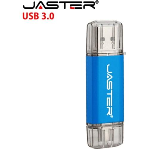 JASTER USB 3.0 OTG & type-c usb flash drives 16GB 32GB 64GB 128GB 256GB pendrives dual pen drive for android system