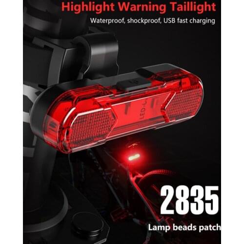 Buckle Bicycle Lights USB Charging LED Warning Lights Night Bike Rear Light Mountain Bike Equipment Bicycle Accessories Dropship