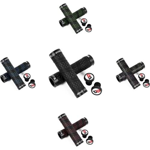 WEST BIKING 2Pcs Mountain Road Cycling Bicycle MTB Handlebar Cover Grips Smooth SoftAnti-Slip Handle Grip Lock Bar