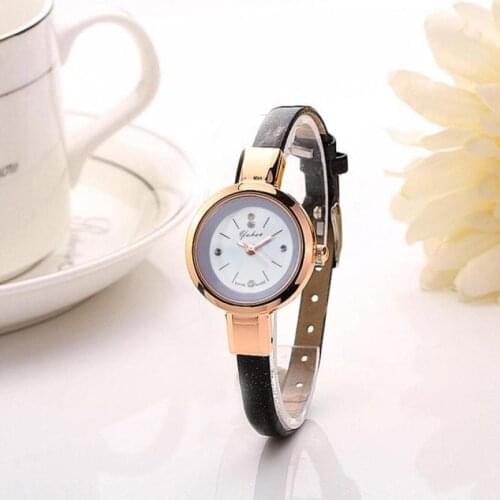 Moment # L05 2018 High Quality wrist watches for women Small Ladies watches PU leather strap Band Watch For Women New