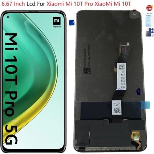 6.67 Inch Lcd for Xiaomi Mi 10T Lcd M2007J3SY Touch Screen Display Digitizer Assambly for Xiaomi Mi 10T 5G LCD MI 10T Pro LCD