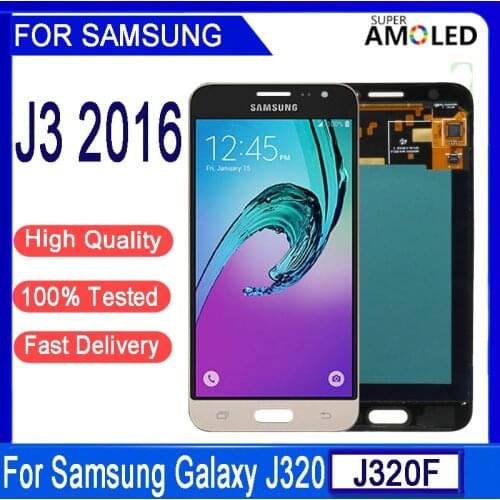 Original Amoled 5.0"LCD For Samsung Galaxy J3 2016 J320 J320F J320FN LCD Display Touch Screen Digitizer Assembly Repair Parts