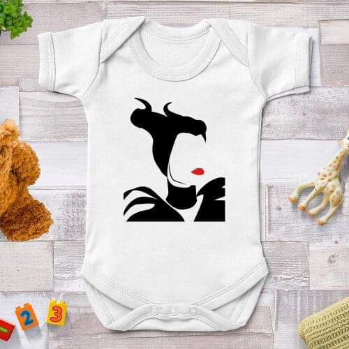 1pc Baby Rompers For Girls Boys Newborn Jumpsuits Disney Princess Maleficent Baby Clothes Bodysuits 0-24M