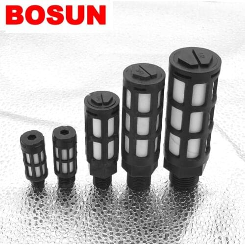 1Pcs G1/8 G1/4 G3/8 G1/2 G3/4 Pneumatic Components Misting Pump Pneumatic Black Air Silencer Plastic Muffler