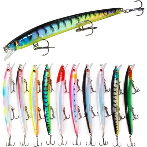 10PCS Minnow Fishing Lure 13.5CM 15G High Quality Hooks Fish Wobbler Tackle Crankbait Artificial Japan Hard Bait Swimbait Pesca