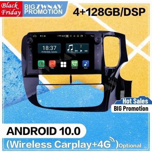 128G DSP Carplay Android 10 Screen Player For Mitsubishi Outlander 2014 2015 2016 2017 2018 Car GPS Radio Audio Stereo Head Unit