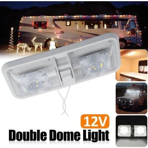48 LED Car Interior Lights 12V White Dome Light Bright Boat Caravan Reading Light Indoor Ceiling Lamp Switch Designed Lamp