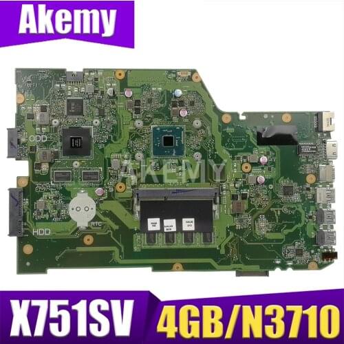 90NB0BR0-R01100 for ASUS X751SV X751SJ X751S Laptop Motherboard 4G/N3710 CPU GT940M