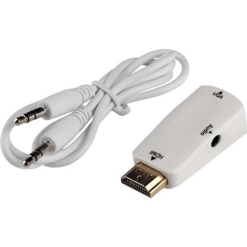 HDMI to VGA with Audio Cable HDMI to VGA Adapter Male To Female 1080p HDMI to VGA Converter For PC/TV/for Xbox 360 for PS3