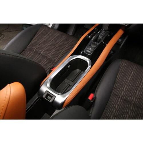 Car water Cup Holder Trim Interior Protective Auto Accessories Covers ABS Chrome Car Styling For Honda HRV HR-V 2014-2016 C348