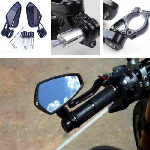 7/8' 22mm Handlebar End Rearview Side Mirrors Universal for Motorcycle Dirt bike