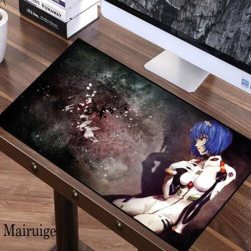 Large Mouse Pad PC Laptop Gaming Accessories Computer Keyboard Overlay XXL Anime Blue Hair Girl Gamer Mousepad Antislip Desk Mat