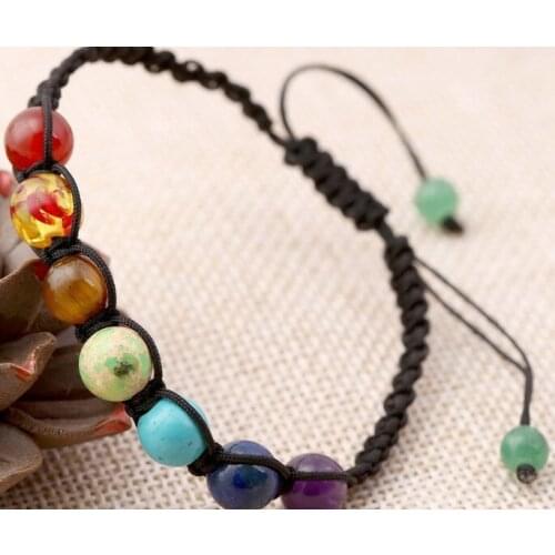 8mm htgr34 rainbow ball bead adjusted Charm Bracelet Onyx Stone bead essential oils diffuser women men gift