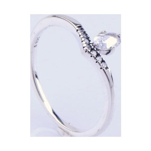 CDB Women Crystal Silver Rings For Wedding Engagement Jewelry Accessory Rhinestone Gift DZ