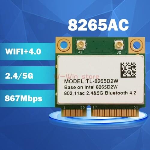 FOR INTEL Dual Band Wireless TL-8265D2W 8265AC half Mini PCI-e BT4.2 802.11AC 2.4G&5G Wireless card