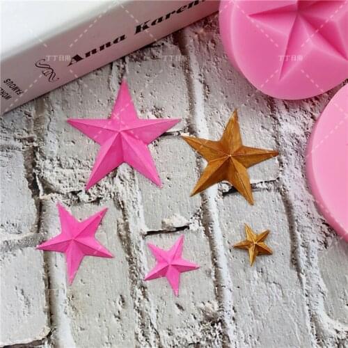 Kinds Food-grade Star Cake Silicone Mold Chocolate Decorate Kitchen Bakeware Reverse Sugar Molding baking utensils