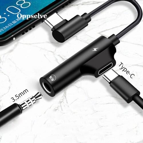 Oppselve Usb Type C To 3.5mm Jack Type-C Audio Splitter Headphone Cable Aux 3.5 Adapter Charger Usb-c For Xiaomi Mi6 Mix2 Huawei