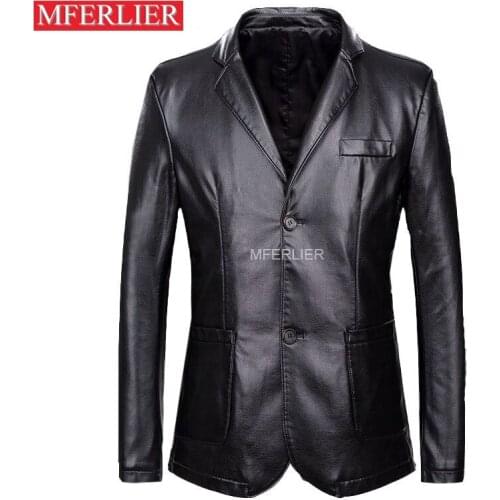 MFERLIER large size Autumn Winter Men jackets 5XL 6XL 7XL 8XL 9XL Long sleeve Plus size Casual suit jackets