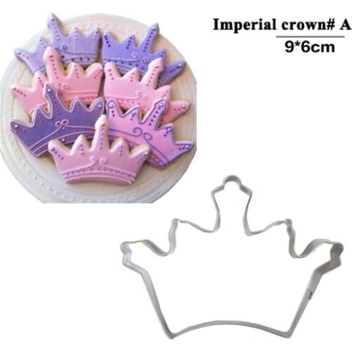 New Royal Crown Icing Set Stamp Mold Pancake Biscuit Cookie Cutter Kitchen Tools Stainless Steel Discount Coupon Baking Fondant