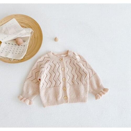 2021 New boys girls sweater knitted coat cotton autumn soft fashion babys sweater coats
