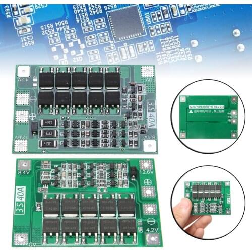 New 3S 11.1V 12.6V 40A 18650 Li-ion Lithium Battery BMS Protection Board Improvement Balance Batteries Accessories