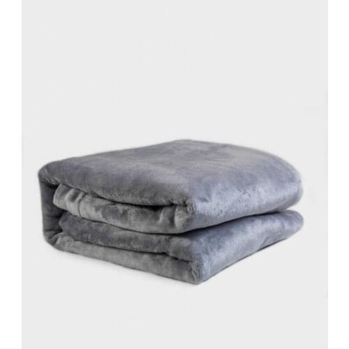 Wellsoft Plush Gray Baby Blanket