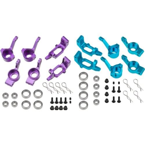 Knuckle Arm Steering Hub Mount Set Ball Bearing for HSP 94102 94105 94107 94107Pro 94111Pro 1/10 Upgrade Part