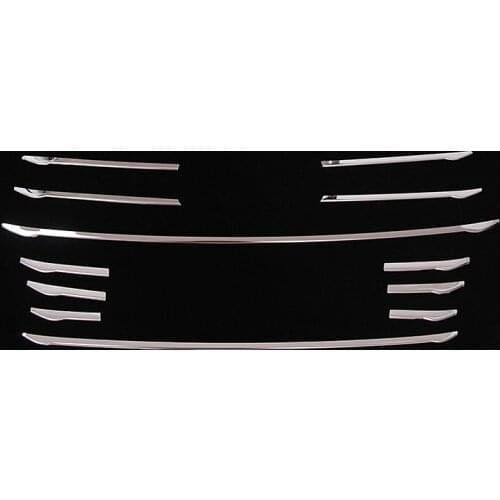 12 pieces For Audi A4 B8 2013-2015 Front Bumper Middle Grill Grids Trim Strips Car Styling Exterior Accessories Sticker
