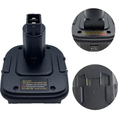 Portable Replacement DCA1820 Battery Adapter For Dewalt Battery Converter Adapter 18V-20V Lithium Ion Professional Charger Tools