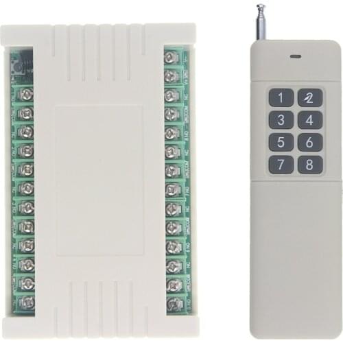 Remote Wireless Remote Control Switch DC12V 24v8 Multi Motor Forward And Reverse Solenoid Valve LED